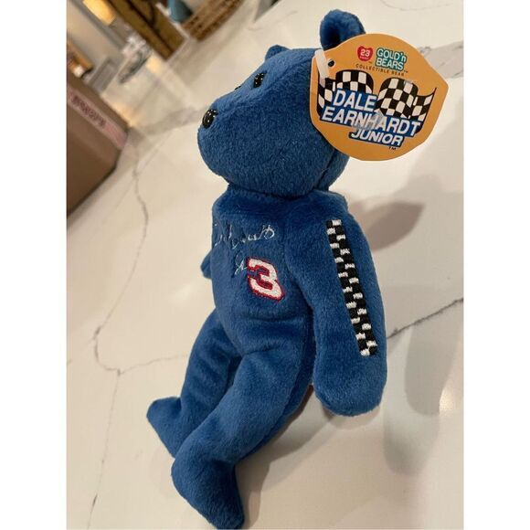 1999 Dale Earnhardt Jr #3 Beanie Baby 23 Karat Gold'n Bear NWT Vintage - Picture 3 of 8
